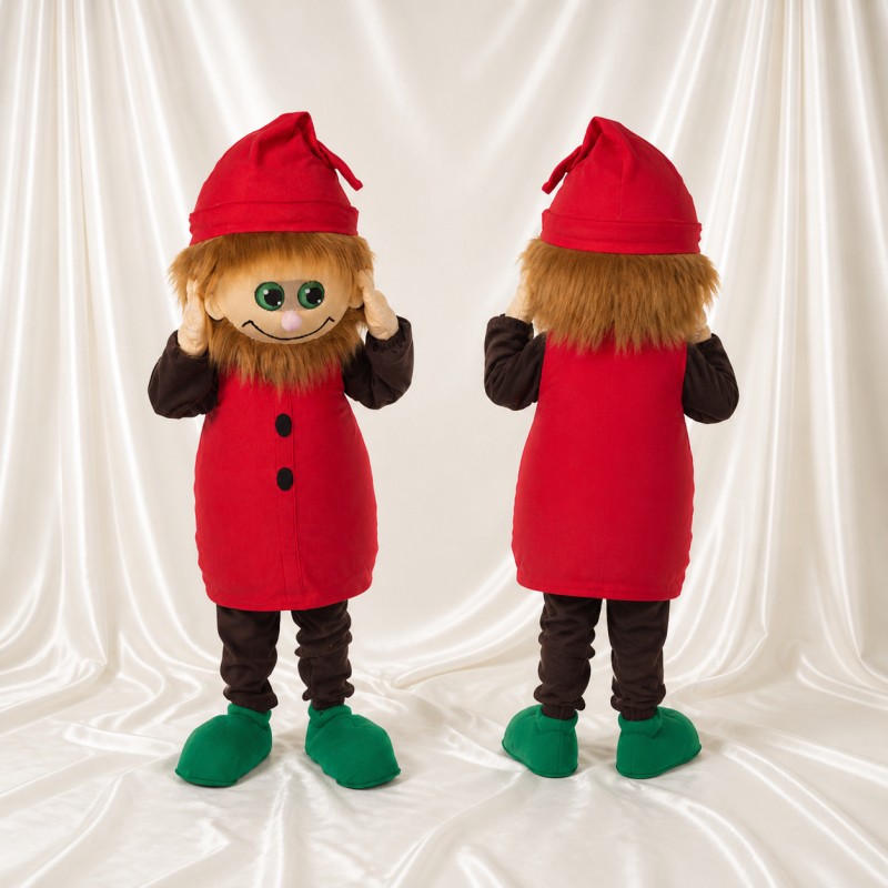 Sculpted Fantasy Gnome Mascot Costume Full Body for Adults School Events
