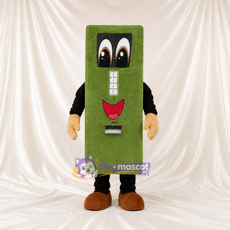 Green Vending Machine Mascot Costume Full Body for Adults Promotions