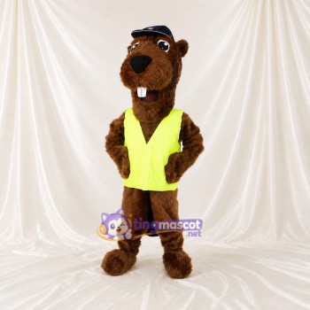 Castor Sécurité Costume de mascotte intégral pour adultes Promotions