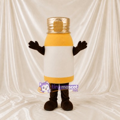 Front Bold Medicine Bottle Mascot Costume Full Body for Adults Promotions