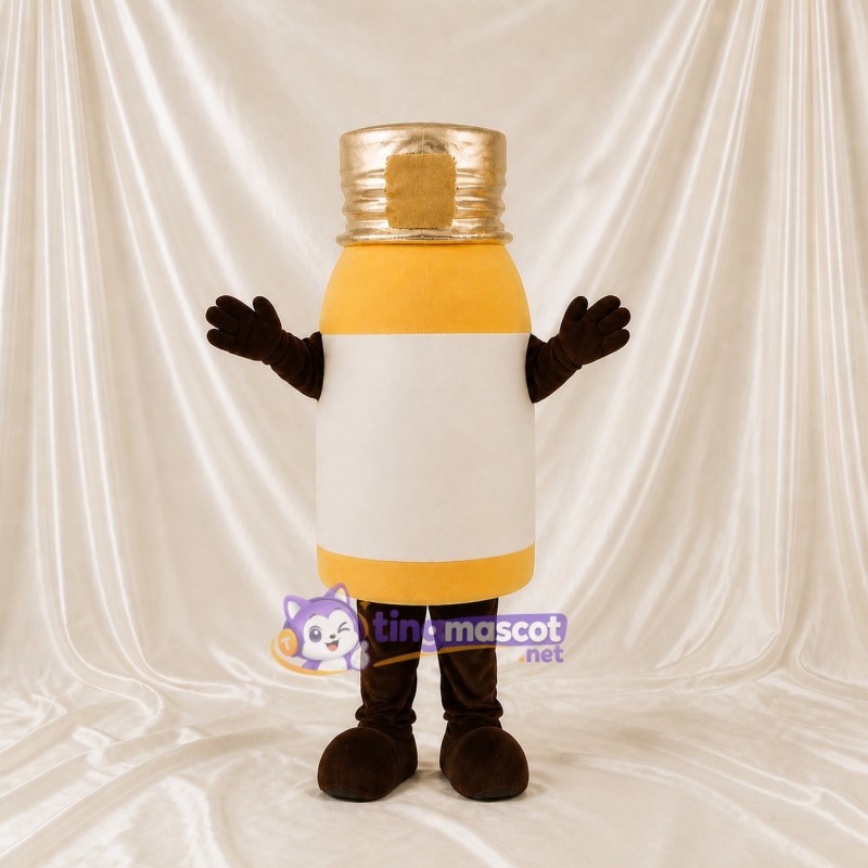 Front Bold Medicine Bottle Mascot Costume Full Body for Adults Promotions