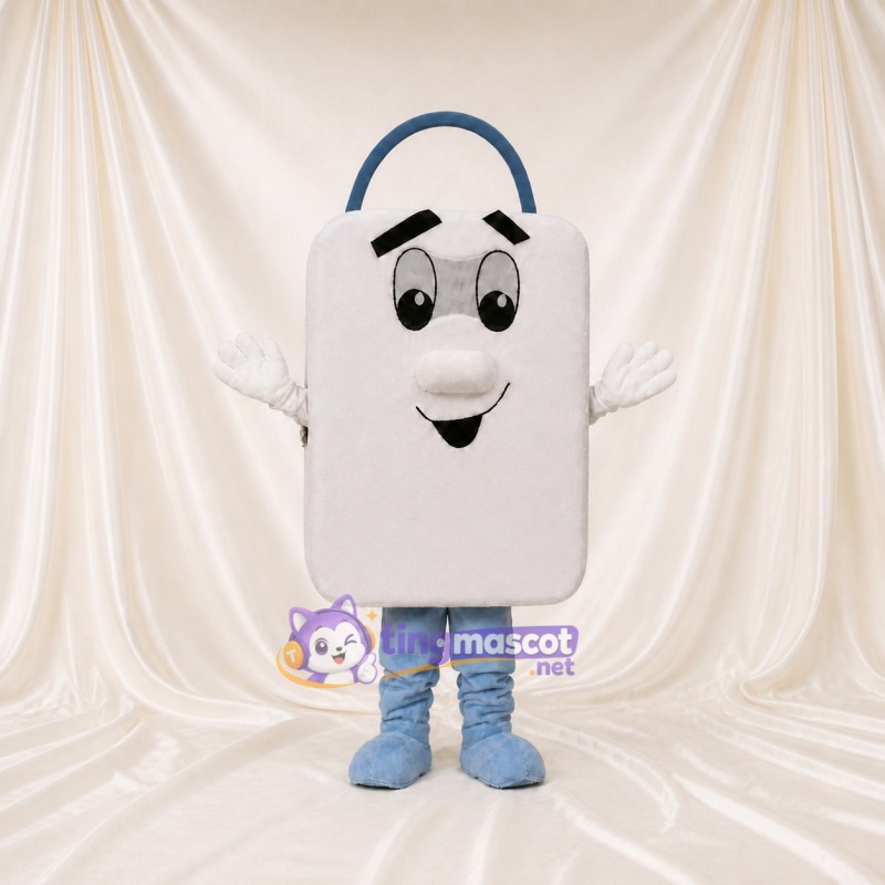 Front Bold Shopping Bag Mascot Costume Full Body for Adults Promotions