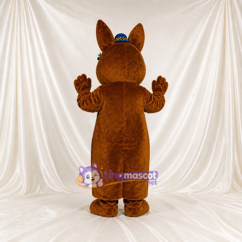Brown Kangaroo Mascot Costume Full Body for Adults School Events
