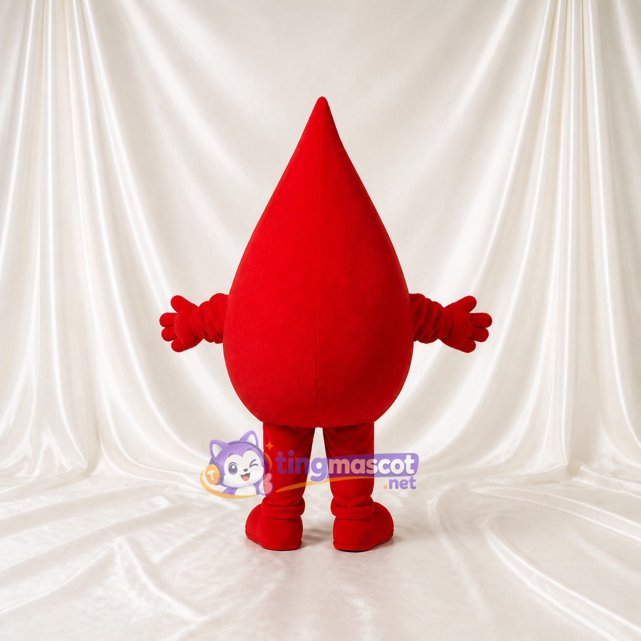 Red Blood Drop Mascot Costume Full Body for Adults Promotions Red Blood Drop Mascot Costume Full Body for Adults Promotions