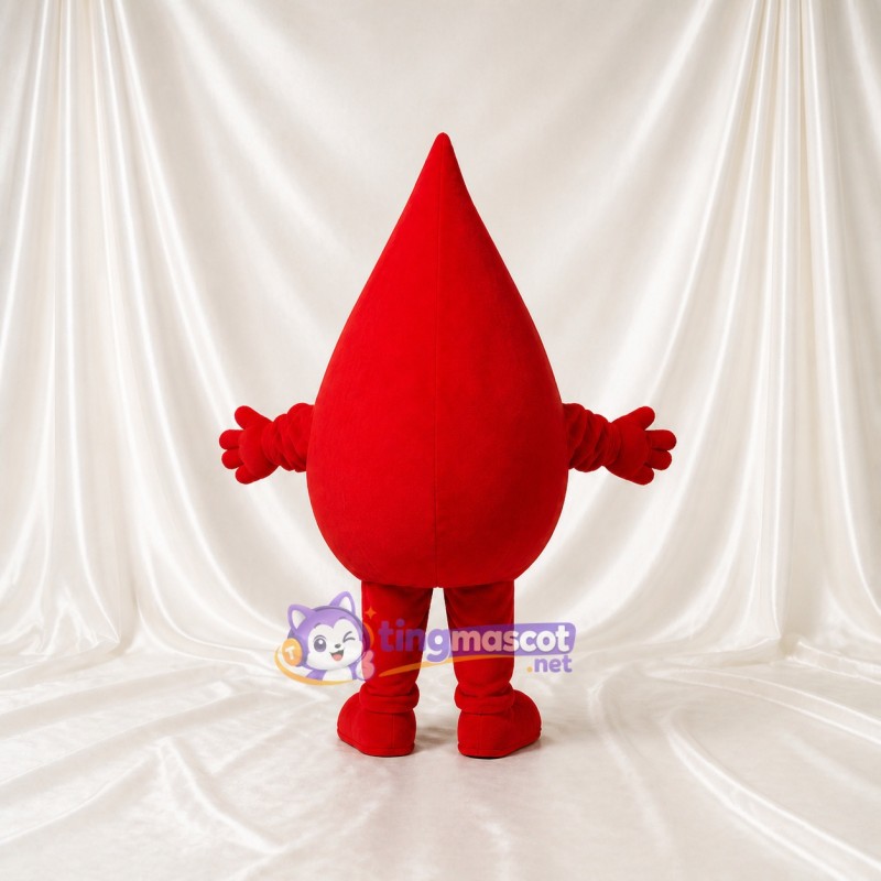 Red Blood Drop Mascot Costume Full Body for Adults Promotions
