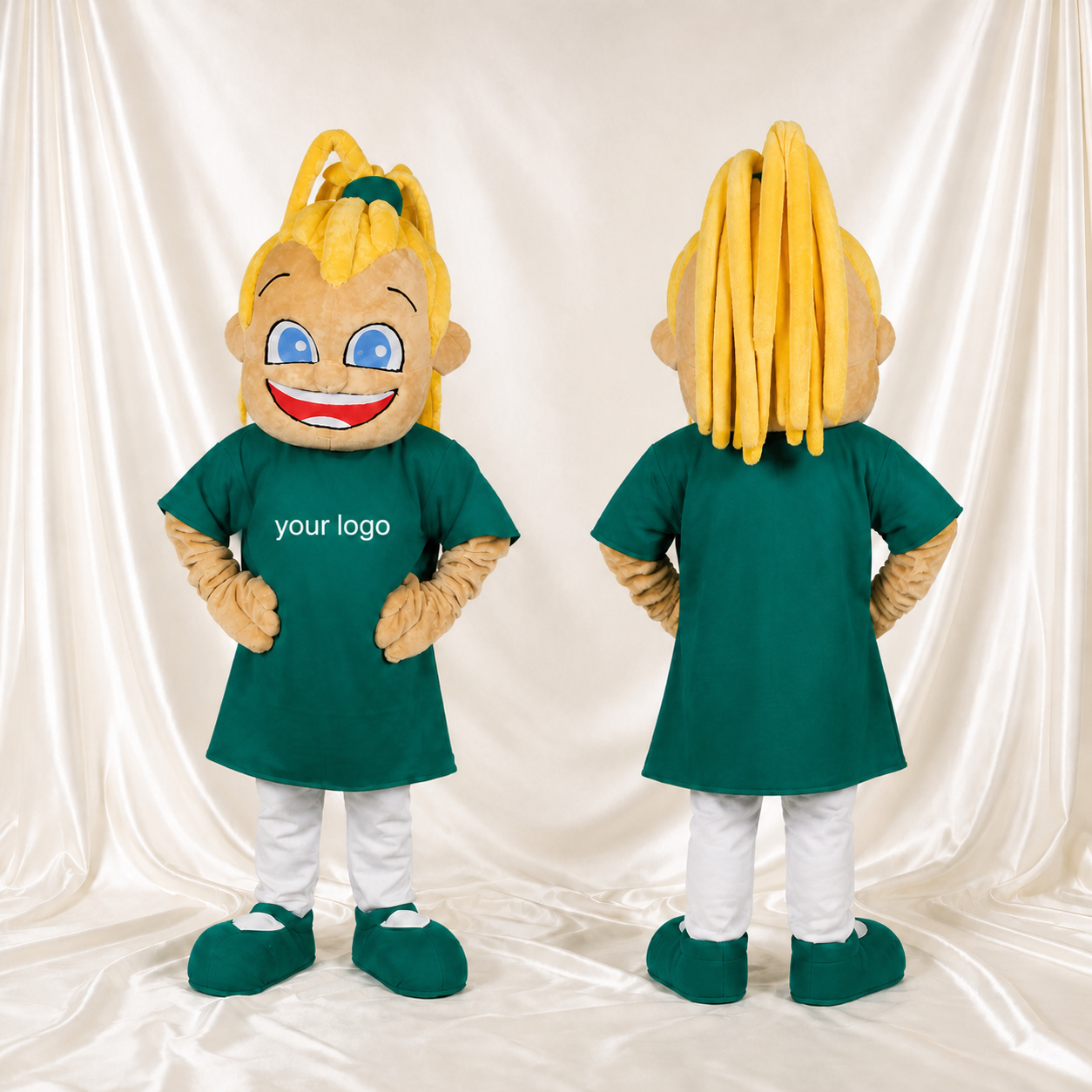 Cartoon Woman Mascot Costume Full Body for Adults School Events Cartoon Woman Mascot Costume Full Body for Adults School Events