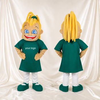 Femme de dessin animé Costume de mascotte intégral pour adultes Événements scolaires