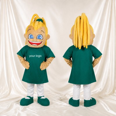Cartoon Woman Mascot Costume Full Body for Adults School Events
