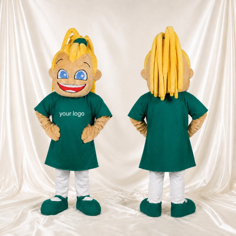 Cartoon Woman Mascot Costume Full Body for Adults School Events