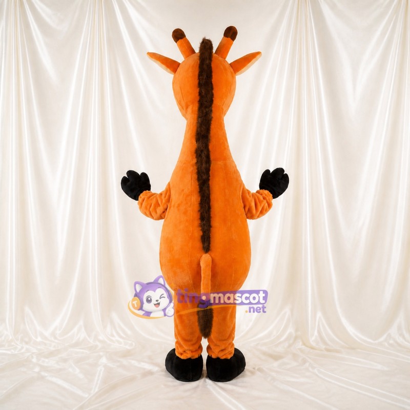 Orange Giraffe Mascot Costume Full Body for Adults School Events