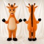 Orange Giraffe Mascot Costume Full Body for Adults School Events