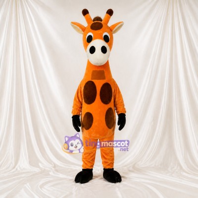 Construction Giraffe Mascot Costume Full Body for Adults School Events