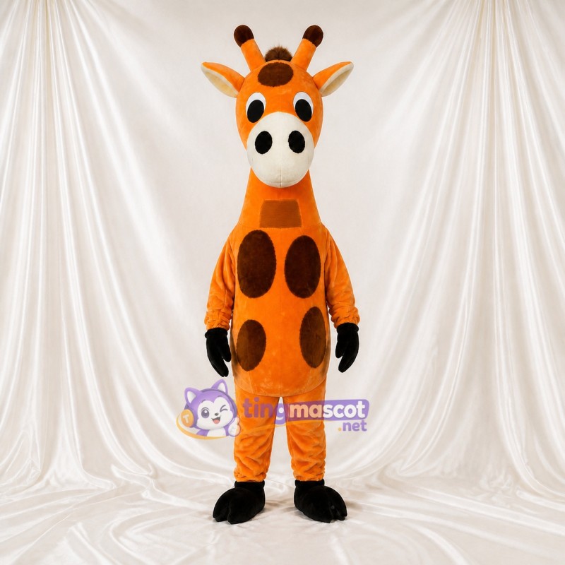 Construction Giraffe Mascot Costume Full Body for Adults School Events