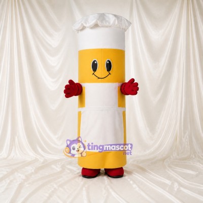 Chef Cylinder Mascot Costume Full Body for Adults Promotions