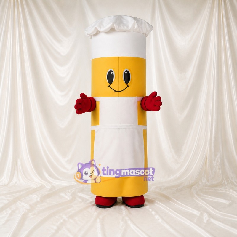 Chef Cylinder Mascot Costume Full Body for Adults Promotions