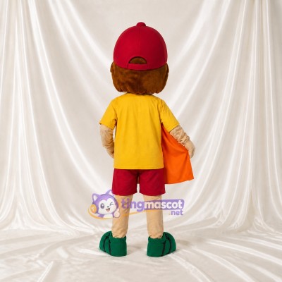 Superhero Boy Mascot Costume Full Body for Adults Schools