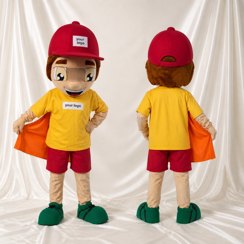 Superhero Boy Mascot Costume Full Body for Adults Schools