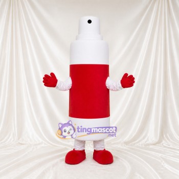Bouteille Pulvérisatrice Blanche et Rouge Costume de mascotte intégral pour adultes Promotions