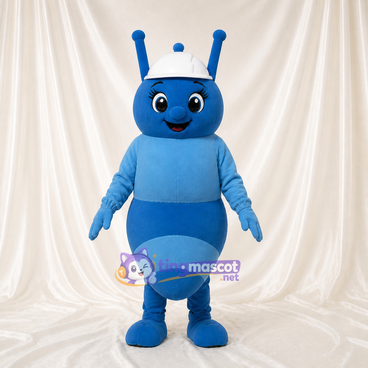 Blue Construction Ant Mascot Costume Full Body for Adults School Events Blue Construction Ant Mascot Costume Full Body for Adults School Events
