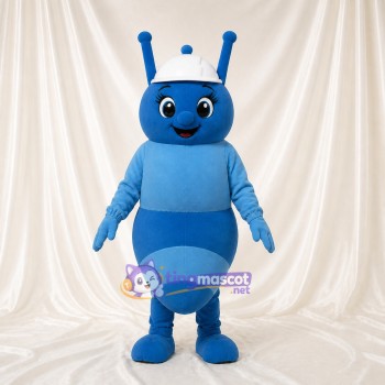 Blue Construction Ant Mascot Costume Full Body for Adults School Events