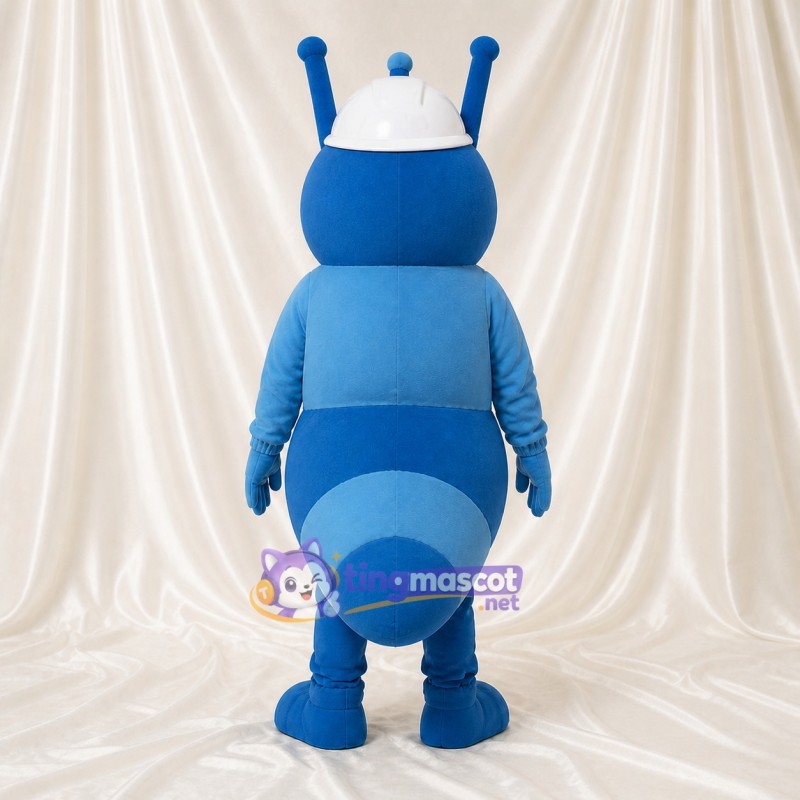Blue Construction Ant Mascot Costume Full Body for Adults School Events