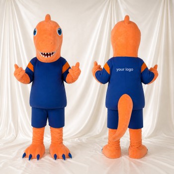 Athlète Dinosaure en Uniforme d'Équipe Costume de mascotte intégral pour adultes Événements sportifs