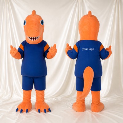 Athlète Dinosaure en Uniforme d'Équipe Costume de mascotte intégral pour adultes Événements sportifs