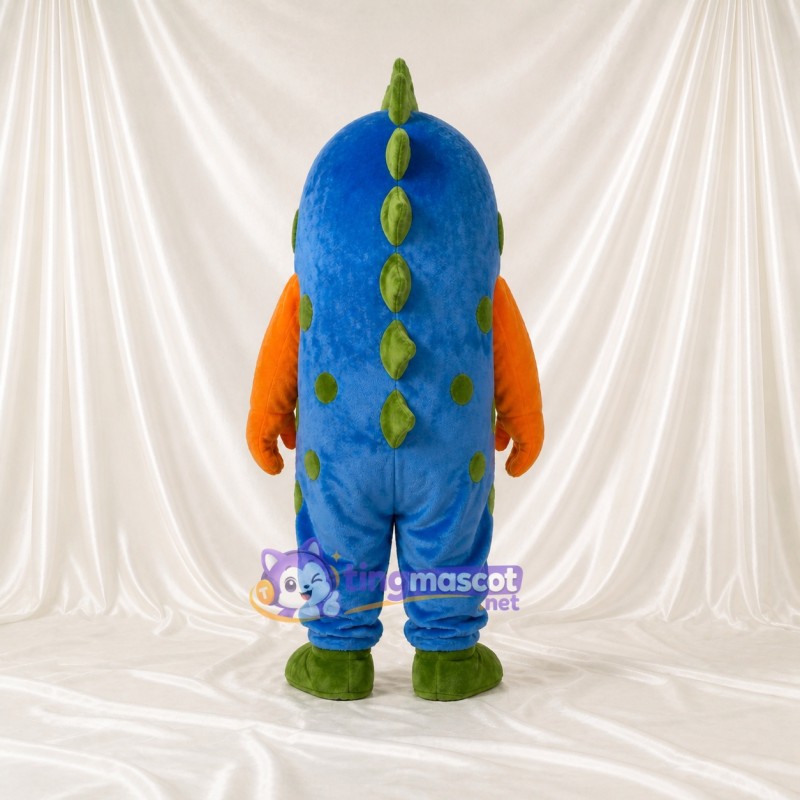 Blue Sculpted Fantasy Monster Mascot Costume Full Body for Adults School Events