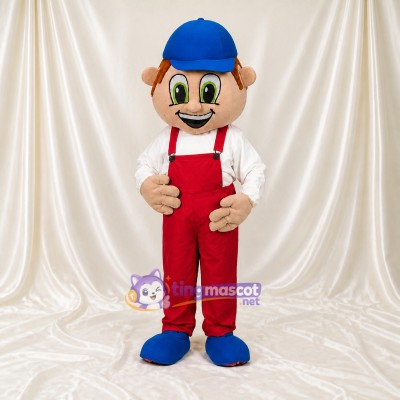 Mechanic Mascot Costume Full Body for Adults Promotions