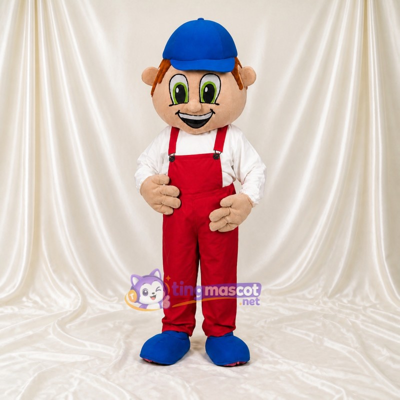 Mechanic Mascot Costume Full Body for Adults Promotions