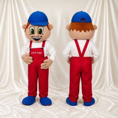 Mechanic Mascot Costume Full Body for Adults Promotions