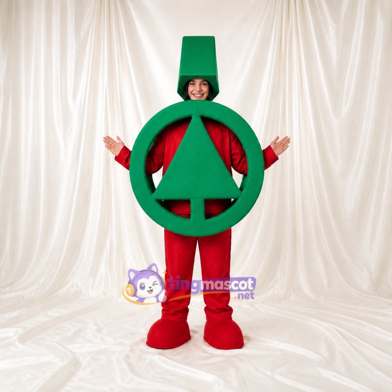 Prohibition Sign Mascot Costume Full Body for Adults Promotions