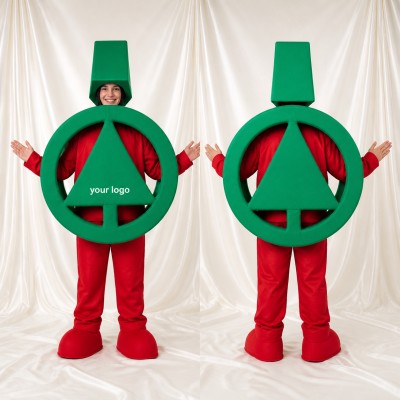 Prohibition Sign Mascot Costume Full Body for Adults Promotions