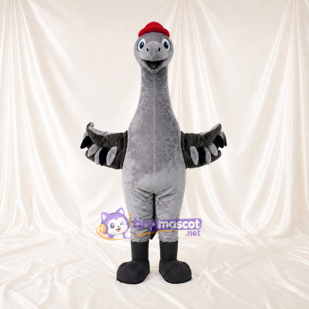 Gray Goose Mascot Costume Full Body for Adults School Events Gray Goose Mascot Costume Full Body for Adults School Events