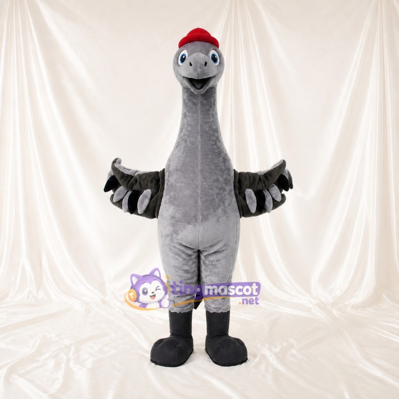 Gray Goose Mascot Costume Full Body for Adults School Events