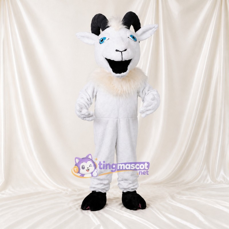 Bélier Blanc Costume de mascotte intégral pour adultes Événements scolaires