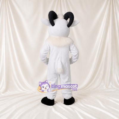 Bélier Blanc Costume de mascotte intégral pour adultes Événements scolaires