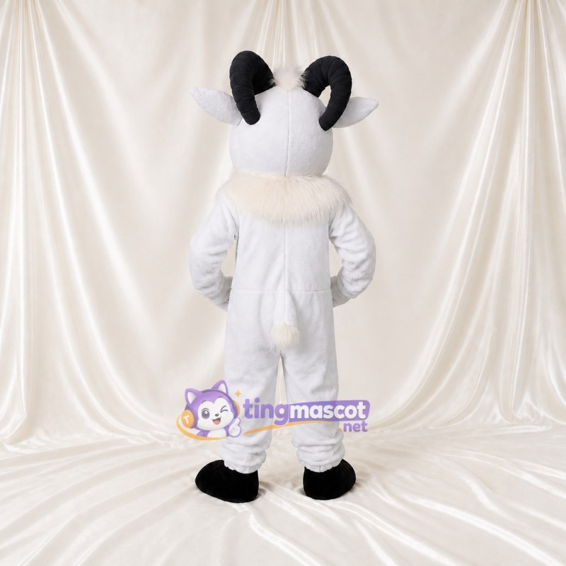 Bélier Blanc Costume de mascotte intégral pour adultes Événements scolaires