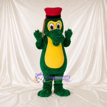 Construction Crocodile Mascot Costume Full Body for Adults School Events