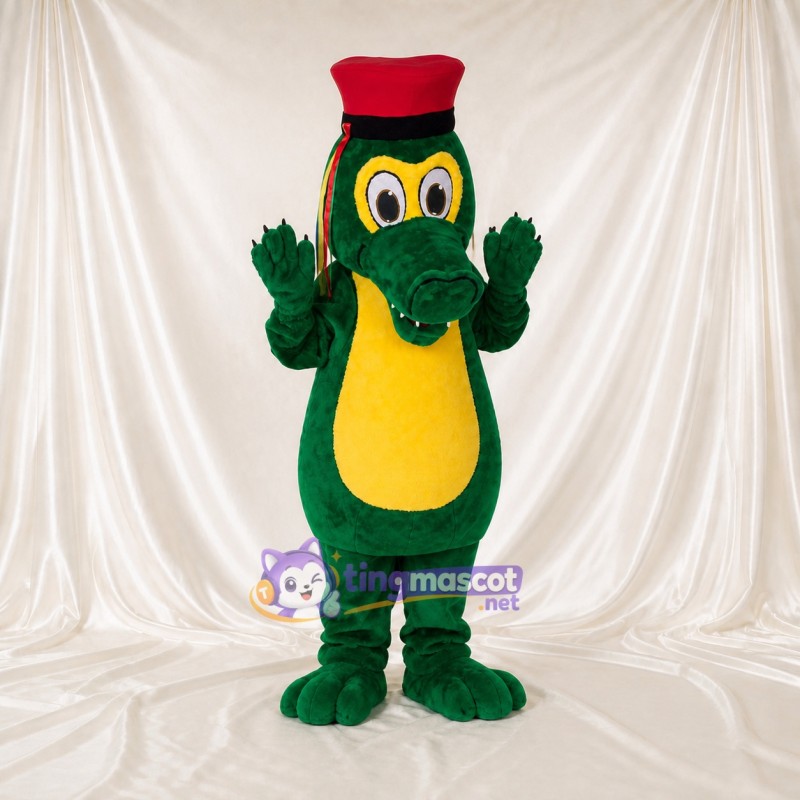 Construction Crocodile Mascot Costume Full Body for Adults School Events