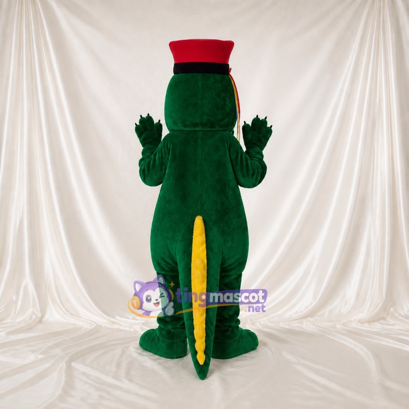 Construction Crocodile Mascot Costume Full Body for Adults School Events