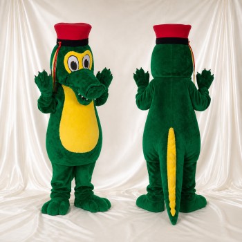 Construction Crocodile Mascot Costume Full Body for Adults School Events
