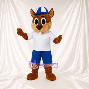 Squirrel Athlete Mascot Costume Full Body for Adults Sports Events