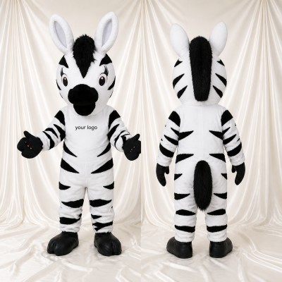 Zebra Mascot Costume Full Body for Adults School Events