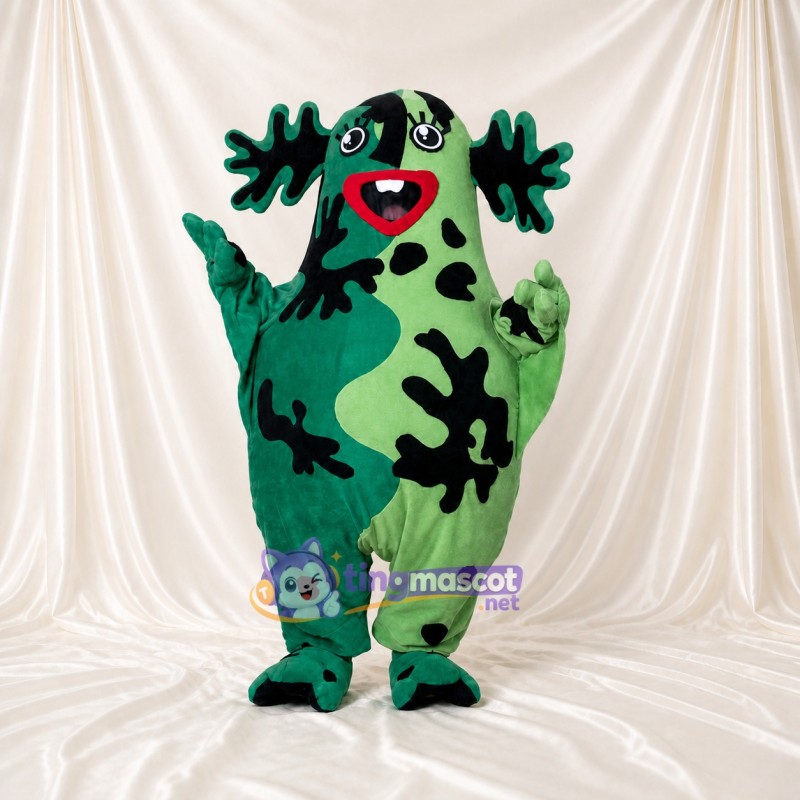Green Pickle Monster Mascot Costume Full Body for Adults School Events