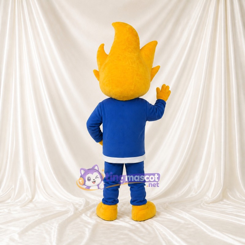 Flame Boy Mascot Costume Full Body for Adults School Events