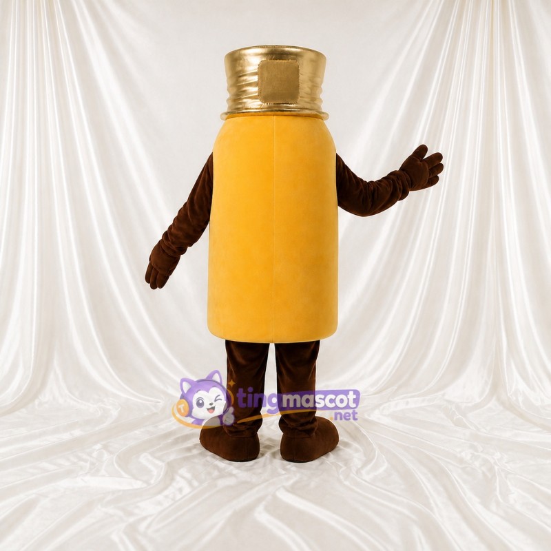 Yellow Front Bold Medicine Bottle Mascot Costume Full Body for Adults Promotions
