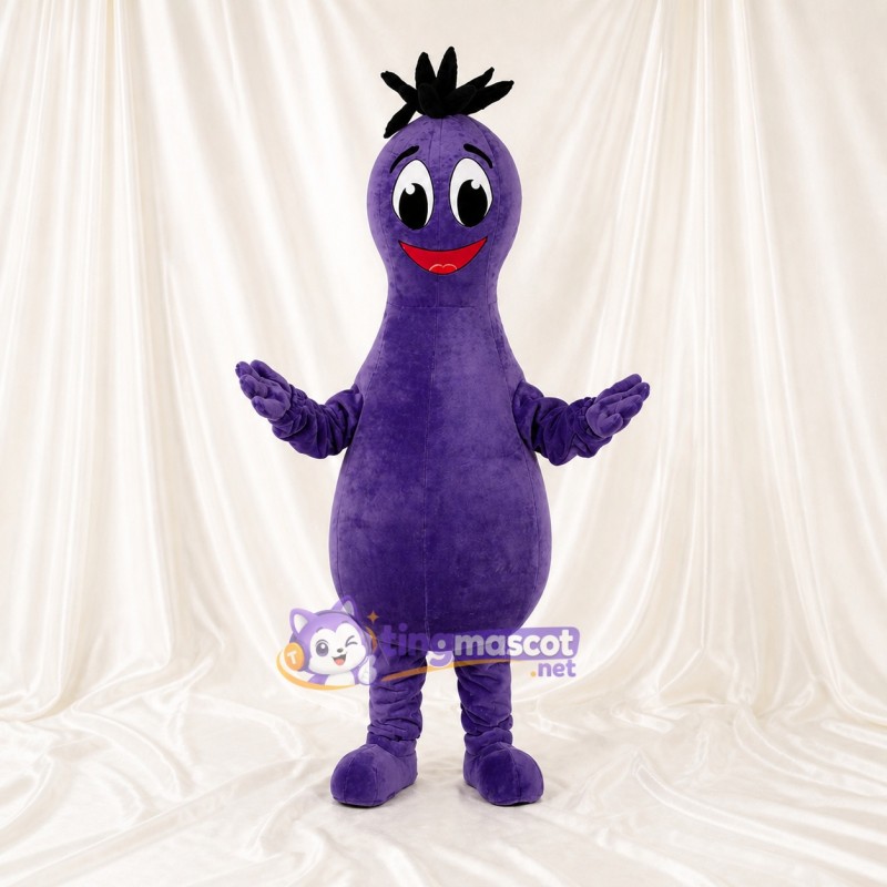 Purple Bean Monster Mascot Costume Full Body for Adults School Events