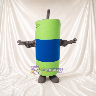 Front Bold Battery Mascot Costume Full Body for Adults Promotions