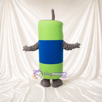 Front Bold Battery Mascot Costume Full Body for Adults Promotions